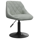 VidaXL Draaibare Eetkamerstoelen Fluweel Lichtgrijs - 30% Korting!