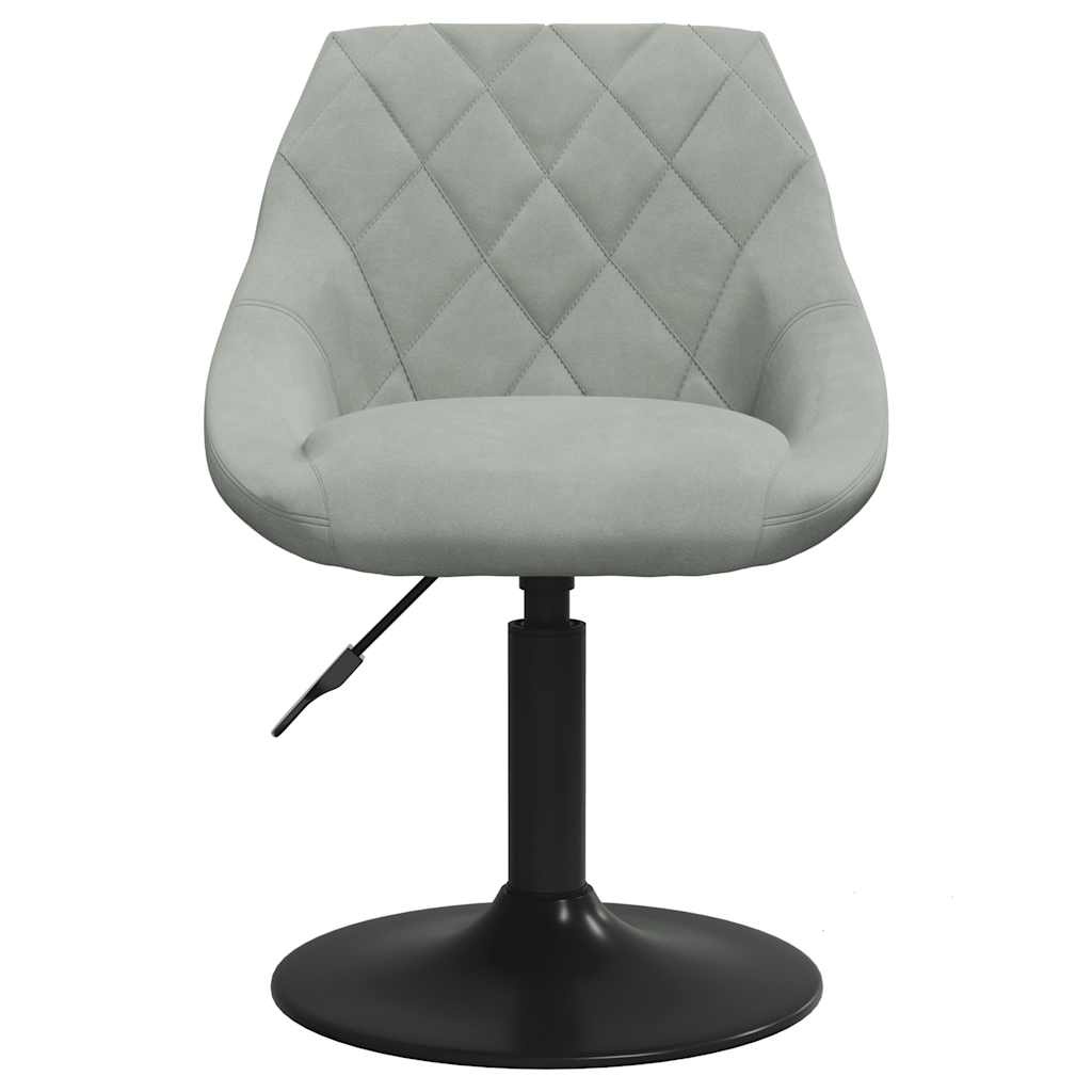 VidaXL Draaibare Eetkamerstoelen Fluweel Lichtgrijs - 30% Korting!