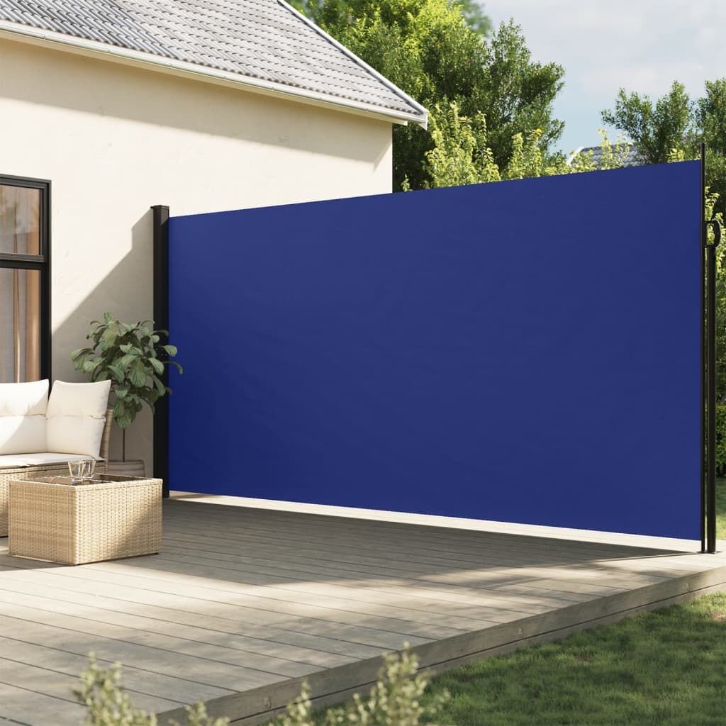 vidaXL Windscherm uittrekbaar 200x600 cm blauw - Nu 60% korting!