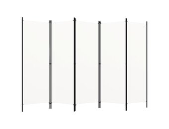 vidaXL Kamerscherm 5 panelen (250x180 cm) Wit - 60% Korting