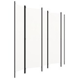 vidaXL Kamerscherm 5 panelen (250x180 cm) Wit - 60% Korting