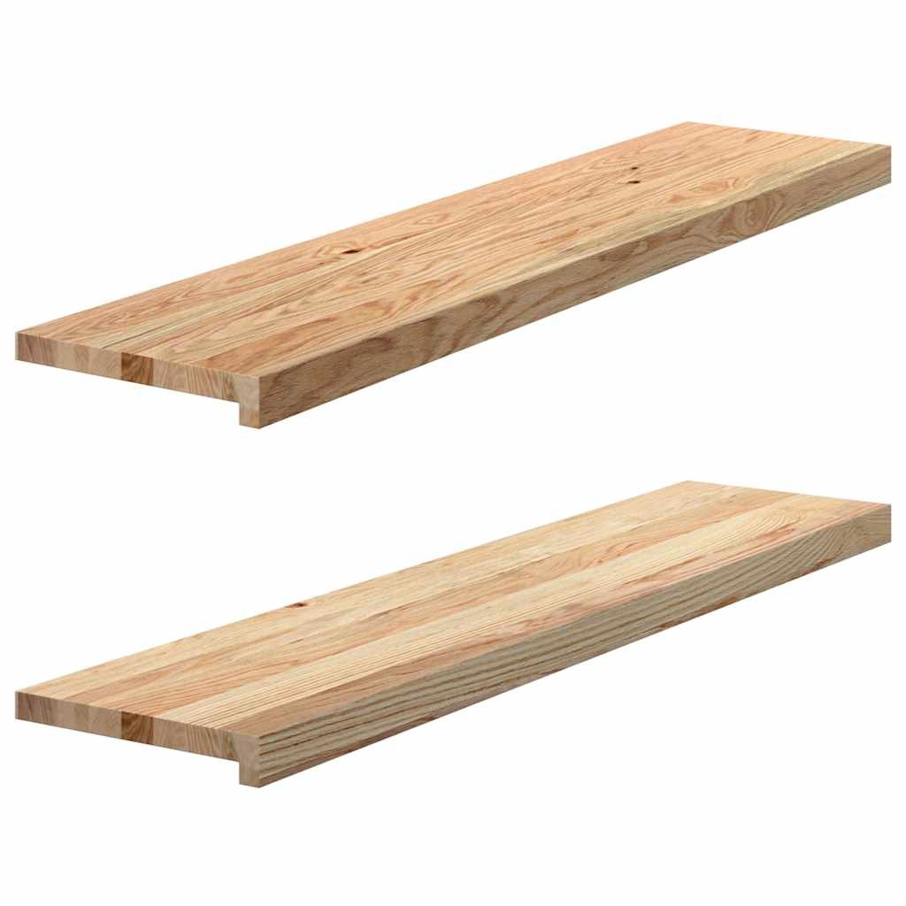 2x vidaXL Vensterbanken Massief Eikenhout 110x25x2 cm - 30% Korting!