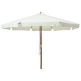 vidaXL Parasol Houten Paal 330cm Zandwit - 60% Korting!