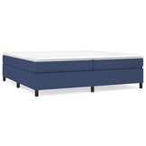 vidaXL Bedframe zonder matras stof blauw 200x200 cm