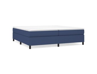 vidaXL Bedframe zonder matras stof blauw 200x200 cm