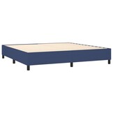 vidaXL Bedframe zonder matras stof blauw 200x200 cm