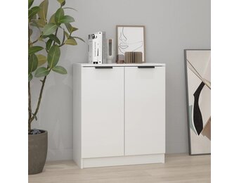 vidaXL Dressoir 60x30x70cm - 60% Korting! (Bewerkt Hout, Hoogglans Wit)