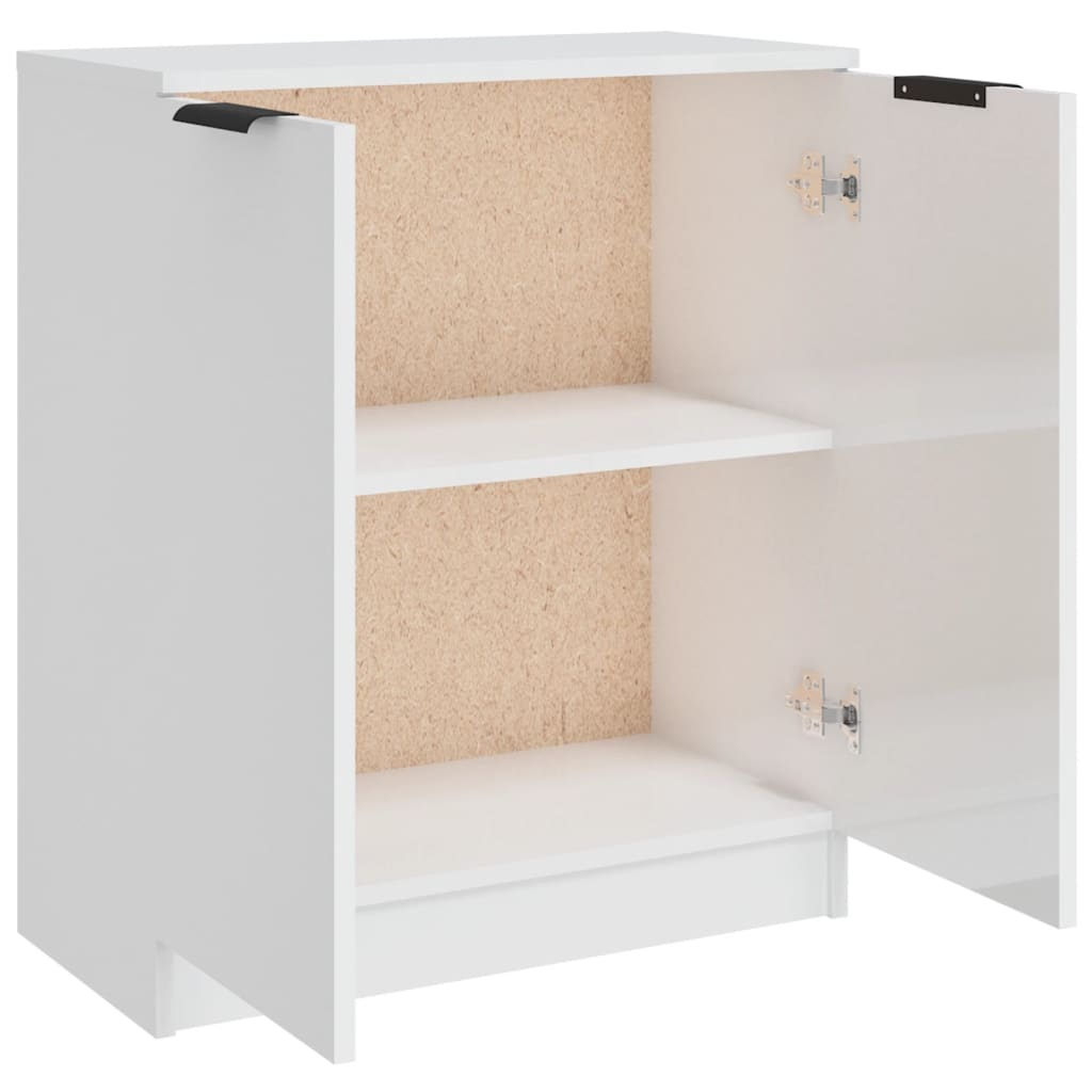 vidaXL Dressoir 60x30x70cm - 60% Korting! (Bewerkt Hout, Hoogglans Wit)