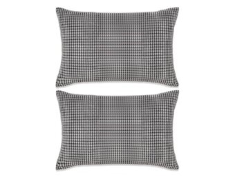 vidaXL Sierkussenset Grijs Velours 2-delig (40x60 cm) - 35% Korting