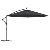 vidaXL Zweefparasol Zwart 350cm - 64% KORTING!