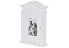 vidaXL Sleutelkastje met Fotolijst - Wit | 55% Korting