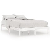 vidaXL Bedframe Grenenhout Wit 140x190 cm - 60% Korting