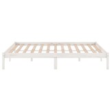 vidaXL Bedframe Grenenhout Wit 140x190 cm - 60% Korting