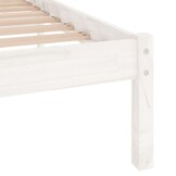vidaXL Bedframe Grenenhout Wit 140x190 cm - 60% Korting
