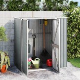 vidaXL Tuinschuur | 161x89x161 cm | Gegalvaniseerd Staal | Grijs | -55%