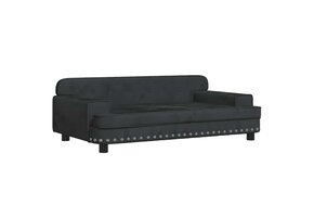 vidaXL Hondenmand Fluweel Zwart (90x53x30 cm) - 60% Korting