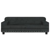 vidaXL Hondenmand Fluweel Zwart (90x53x30 cm) - 60% Korting