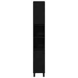vidaXL Badkamerkast Zwart Eiken - 30x30x190 cm - 35% Korting