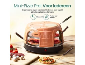 Emerio Pizzarette Pizza Oven (8p) | 35% Korting | Zo Goed Als Nieuw!