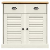 vidaXL Dressoir Grenenhout Wit - 55% Korting!