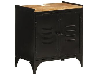 vidaXL Wastafelkast 55x35x60 cm ijzer/mangohout - 55% korting!