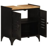 vidaXL Wastafelkast 55x35x60 cm ijzer/mangohout - 55% korting!