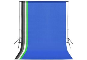 vidaXL Fotostudioset: 5 Achtergronden, Verstelbaar Frame - 30% Korting