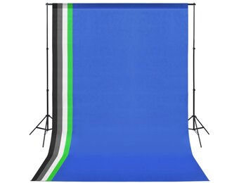 vidaXL Fotostudioset: 5 Achtergronden, Verstelbaar Frame - 30% Korting