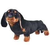 vidaXL Speelgoedhond Teckel XXL Pluche Zwart - 30% Korting!