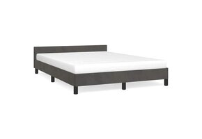 vidaXL Bedframe 140x200cm - Fluweel Donkergrijs (35% Korting)
