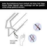 Doucheafdichting 2x70cm - 30% Korting! Voor 4/5/6mm Glas