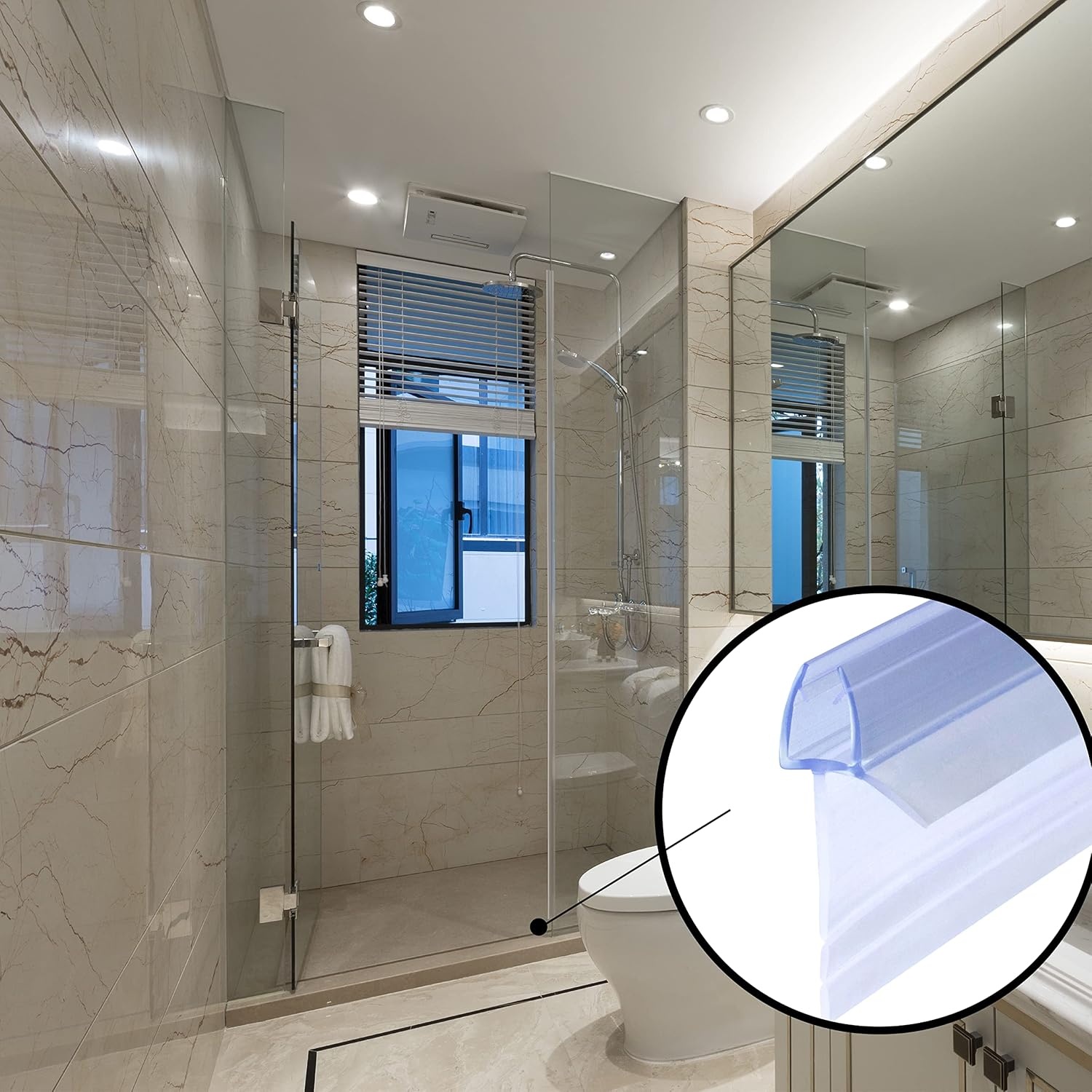 Doucheafdichting 2x70cm - 30% Korting! Voor 4/5/6mm Glas