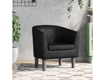 vidaXL Kuipstoel Kunstleer Zwart - 43% Korting!