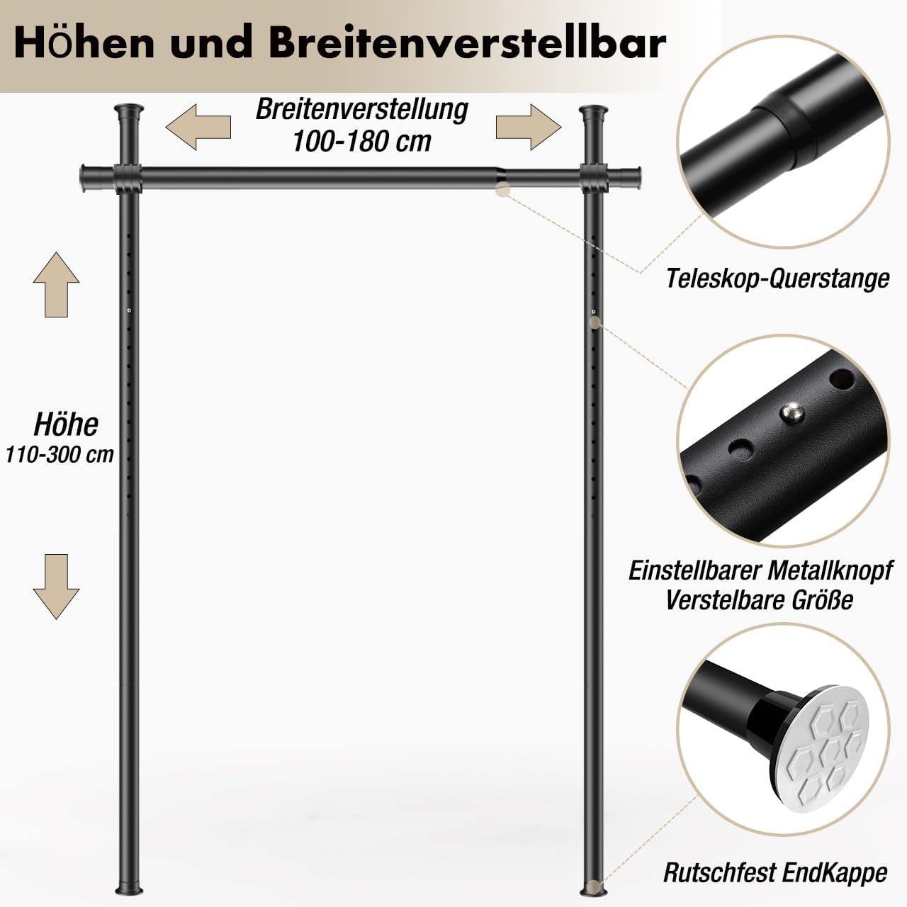 Ruimteverdeler Frame - Flexibel & Boorvrij - 180x300cm - Nu 30% Korting!