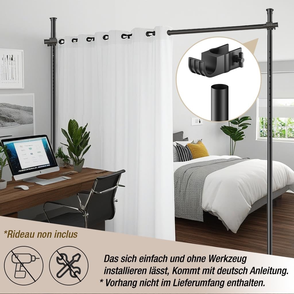 Ruimteverdeler Frame - Flexibel & Boorvrij - 180x300cm - Nu 30% Korting!