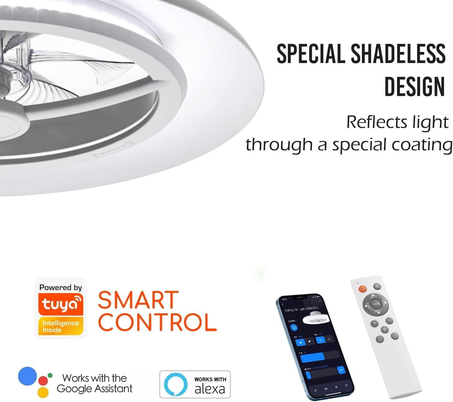 Smart LED Plafondlamp met Ventilator - 30% Korting - Instelbare Kleur & Ventilatie