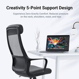 Ergonomische bureaustoel, Zwart - 30% Korting