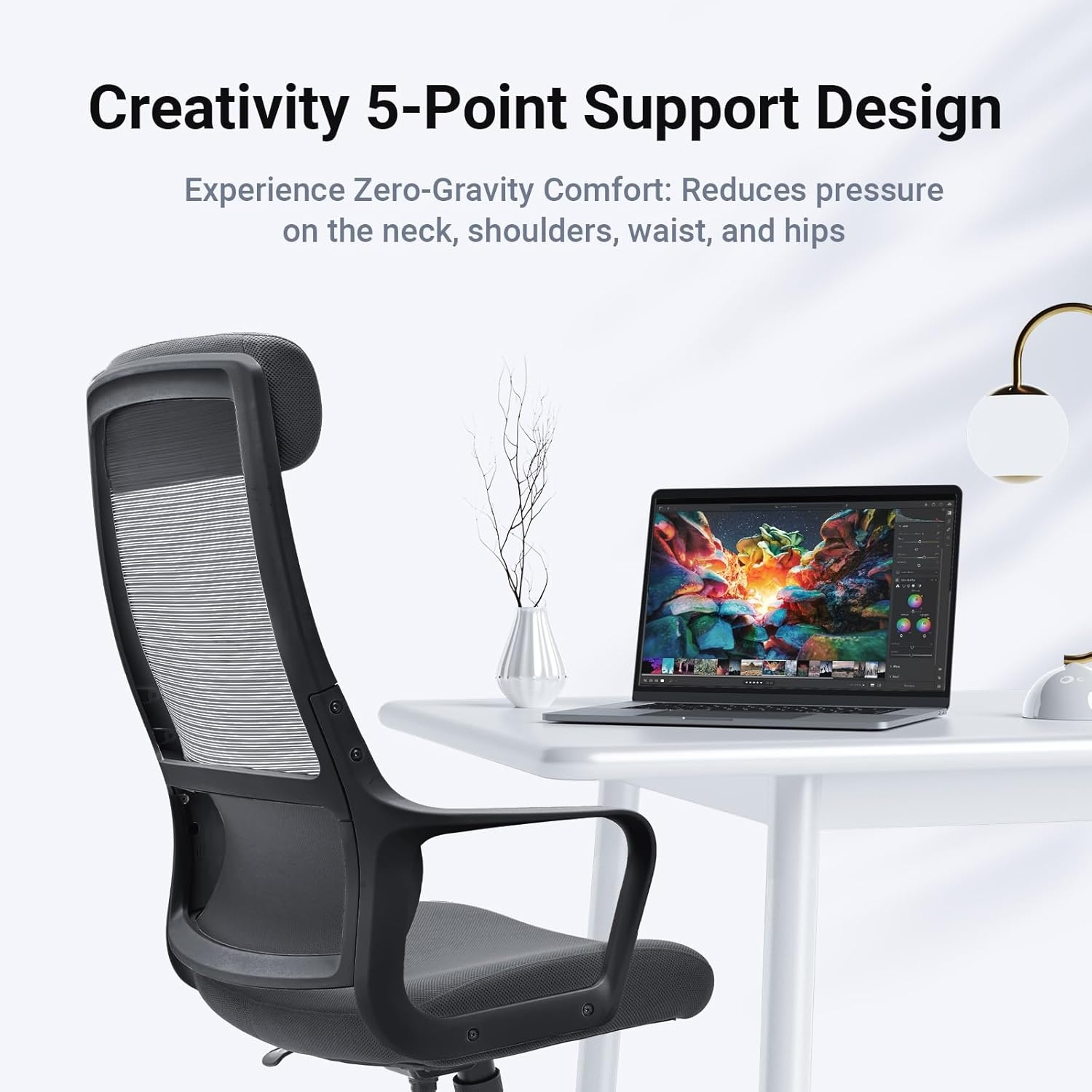 Ergonomische bureaustoel, Zwart - 30% Korting