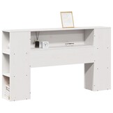vidaXL Hoofdbord met opbergruimte - 140 cm grenenhout wit | 59% KORTING!