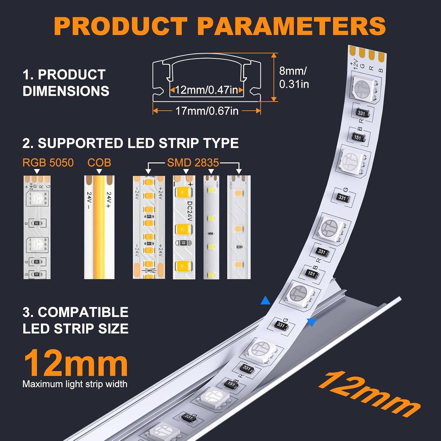 20x V-Shape LED Aluminium Profielen 1M - 30% Korting!