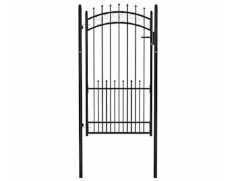 vidaXL Poort met Speerpunten 100x175 cm Zwart | 35% Korting!