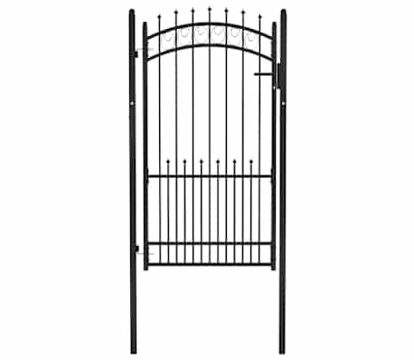 vidaXL Poort met Speerpunten 100x175 cm Zwart | 35% Korting!