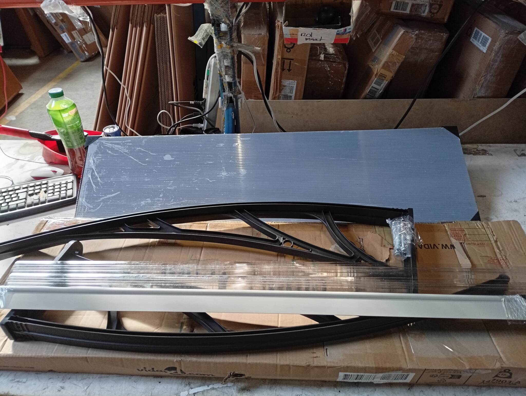 vidaXL Deurluifel 120x100 cm PC zwart - 55% Korting