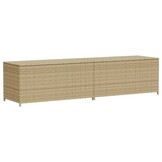 VidaXL Tuinbox met wielen 469L Poly Rattan Beige - Nu 30% Korting!