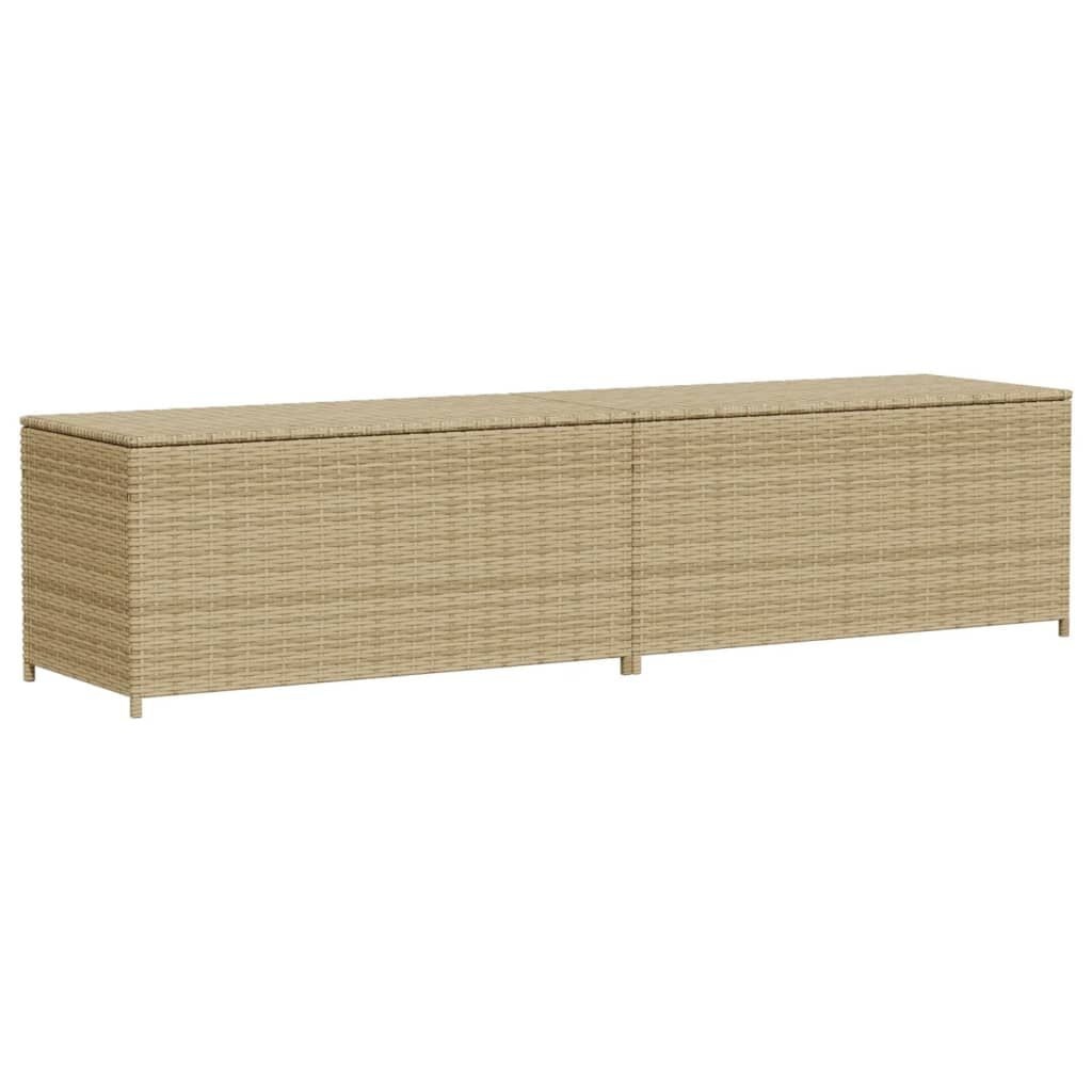 VidaXL Tuinbox met wielen 469L Poly Rattan Beige - Nu 30% Korting!