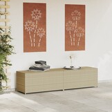 VidaXL Tuinbox met wielen 469L Poly Rattan Beige - Nu 30% Korting!