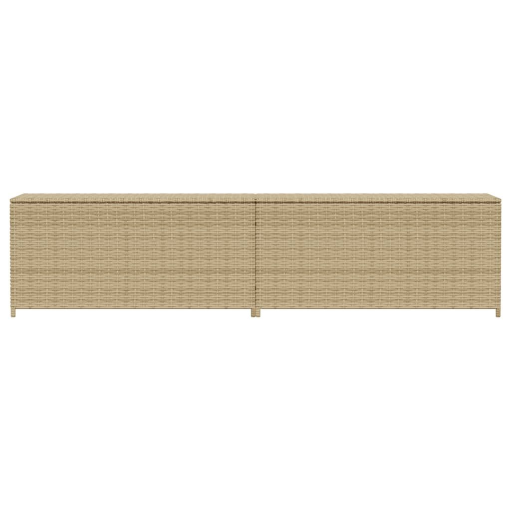 VidaXL Tuinbox met wielen 469L Poly Rattan Beige - Nu 30% Korting!