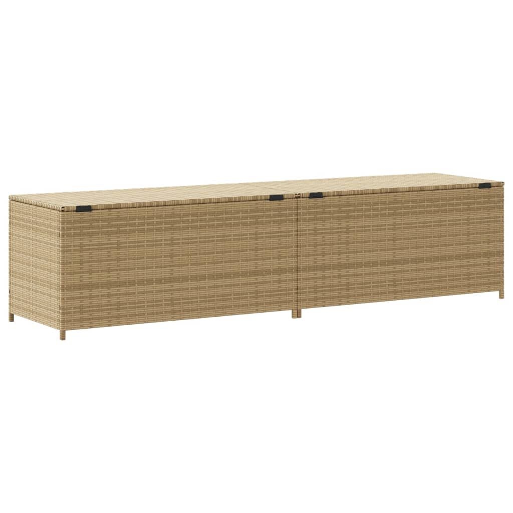 VidaXL Tuinbox met wielen 469L Poly Rattan Beige - Nu 30% Korting!