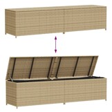 VidaXL Tuinbox met wielen 469L Poly Rattan Beige - Nu 30% Korting!