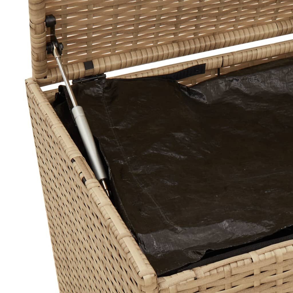 VidaXL Tuinbox met wielen 469L Poly Rattan Beige - Nu 30% Korting!